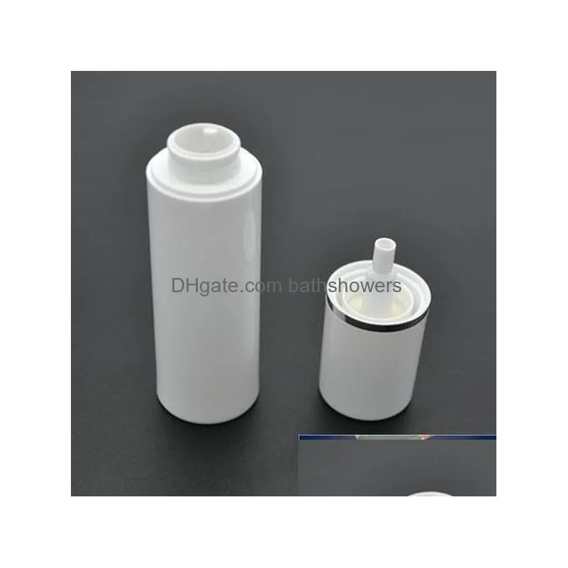 wholesale 10pcs/lot 15ml 30m 50ml empty plastic cosmetic bottle travel liquid bottles white airless pump vacuum toiletries container