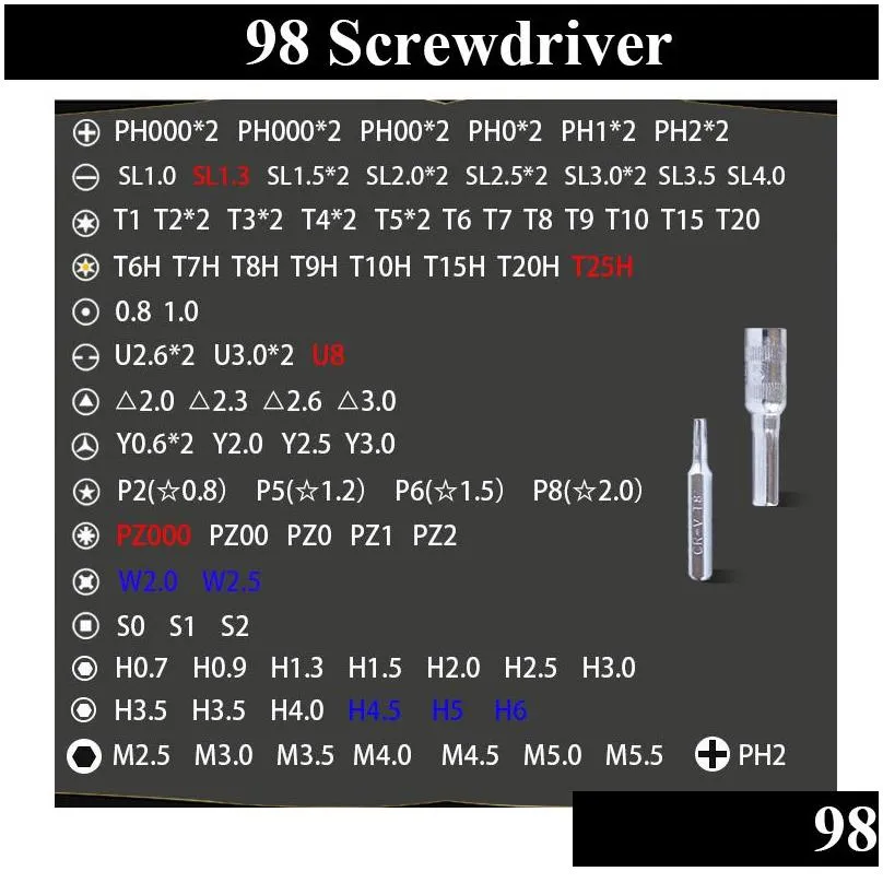 Other Vehicle Tools 115/25 In 1 Screwdriver Set Mini Precision Mti Computer Pc Mobile Phone Device Repair Insated Hand Home Drop Deliv Dhazm