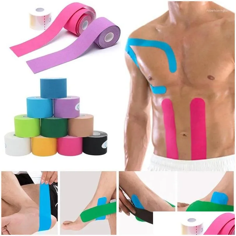 knee pads kinesiology tape sport athletics elastic brace support elbow protector pad volleyball bandage fixer wristbands bandag