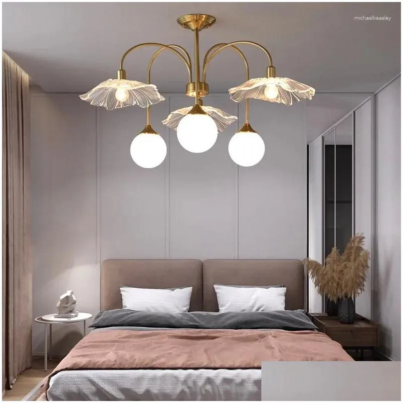 chandeliers nordic led chandelier designer for bedroom dining room milk white glass ball ceiling pendant lamp hanging lighting home
