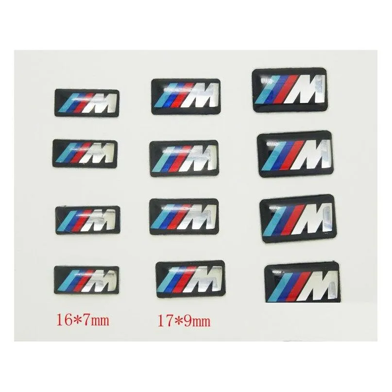Car Stickers 100Pcs Tec Sport Wheel Badge 3D Emblem Sticker Decals Logo For M Series M1 M3 M5 M6 X1 X3 X5 X6 E34 E36 E6 Car Styling St Dhfib