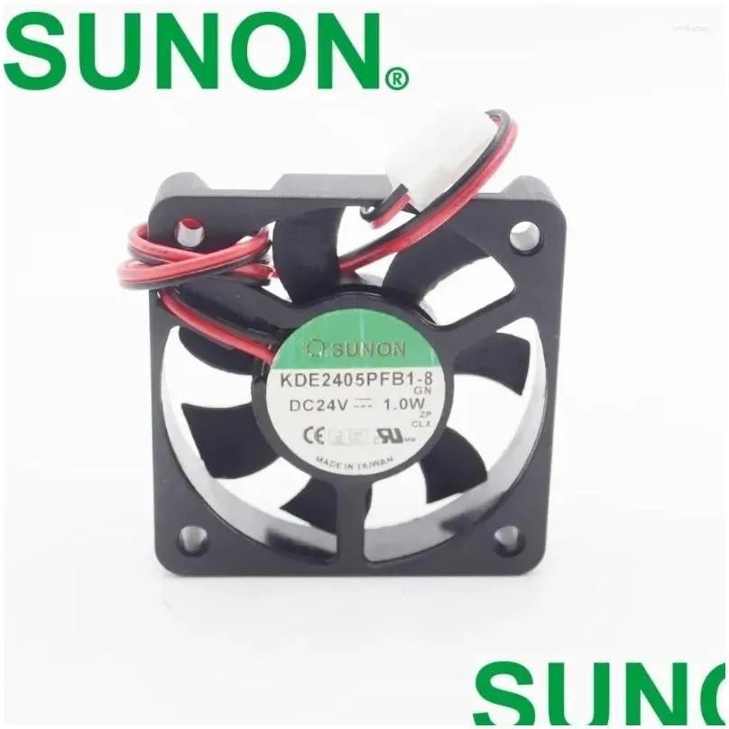 computer coolings 10pcs 50mm 5010 24 v 1.0 w kde2405pfb1-8 2 line cooling fan for sunon