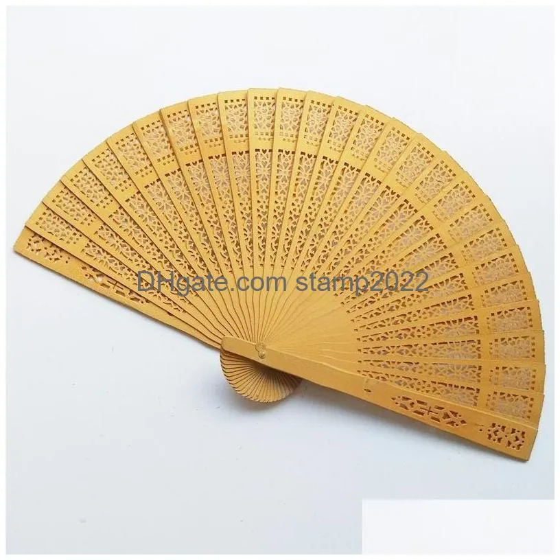 color folding fan crafts personalized wedding fans wood fan customized logo