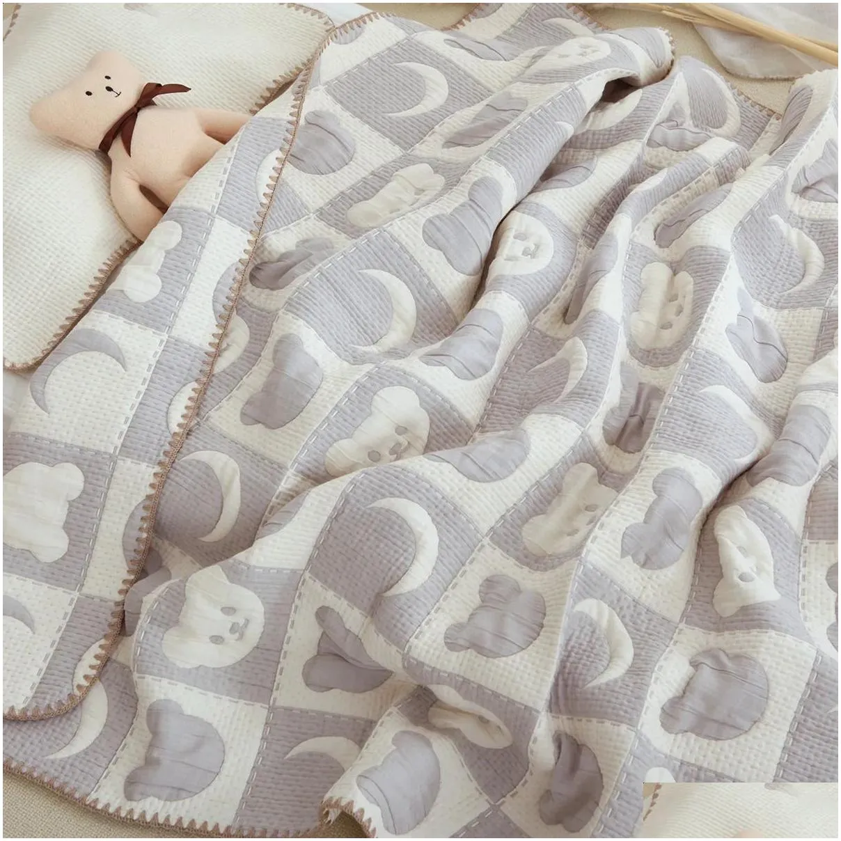 family kindergarten cotton sheets children`s bedding autumnwinter multifunctional blanket soft and skin friendly 240127