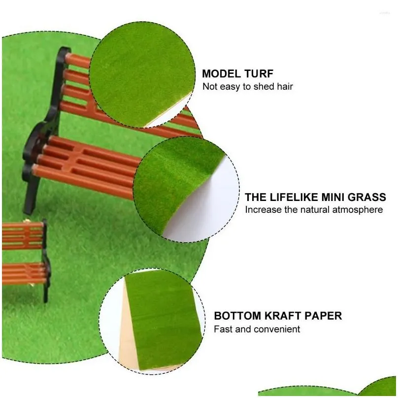 decorative flowers fake grass mat diy turf paper lawn building train model material