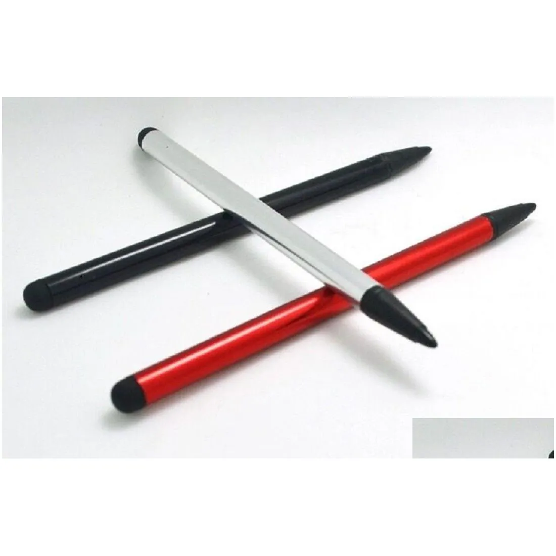 high quality capacitive resistive pen touch screen stylus pencil for samsung pc phone black white red