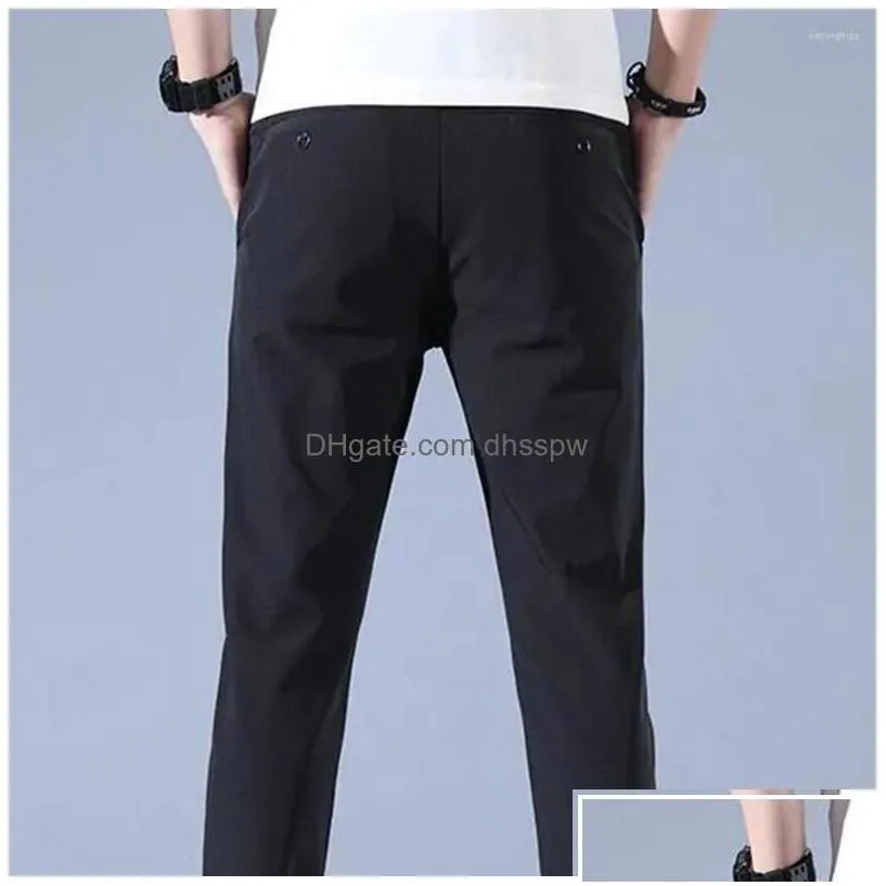 mens pants golf trousers quick drying long comfortable leisure with pockets stretch relax fit breathable zipper design drop delivery