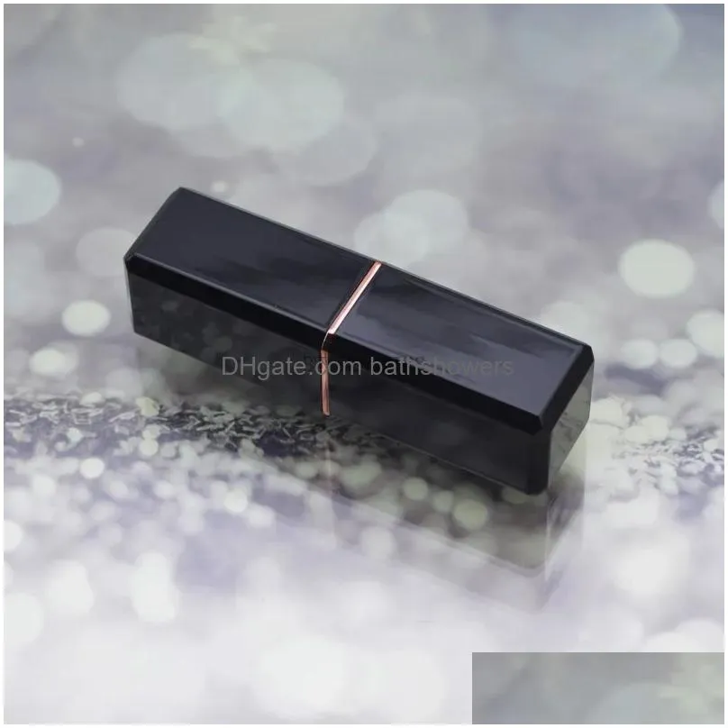 wholesale 100pcs/lot empty lipstick tube diy homemade black lipstick tube wrap with diameter 12.1mm high quality refillable bottles