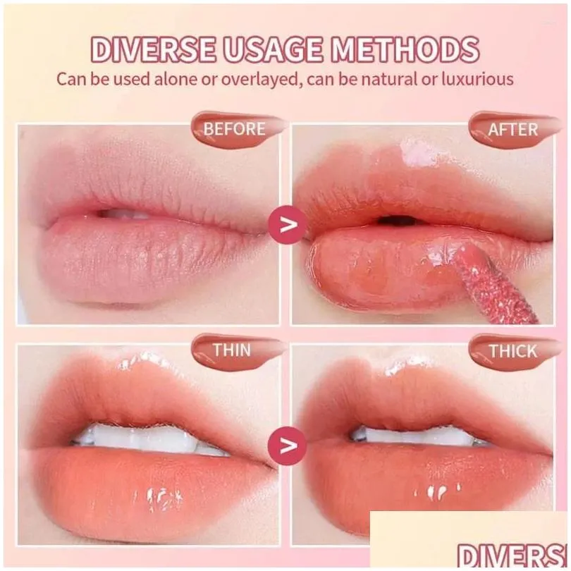 lip gloss lipstick set 6pcs transparent moisturizing and non staying cup mild irritating matte kit