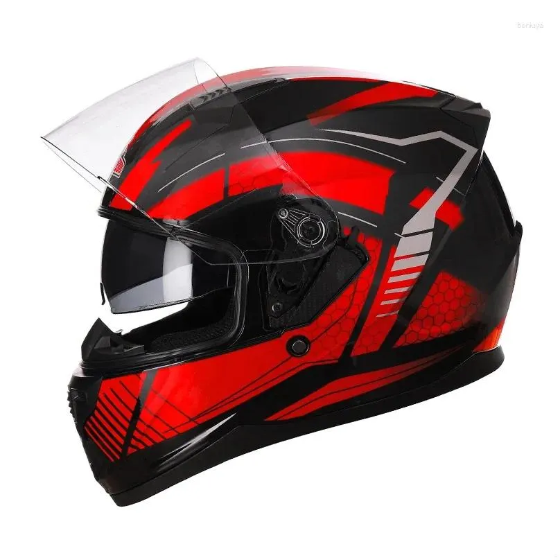 motorcycle helmets full face helmet dark lens motorbike open casco visors dirt bike s m l xl for man women dot ece approved