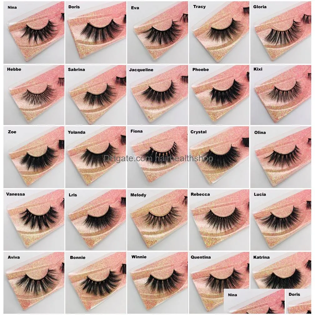 False Eyelashes 1Pair/Lot Eyelashes 3D Mink Long Lasting False Reusable Lashes Lash Extension Make Up Fake Eye Drop Delivery Health Be Dh0Ii