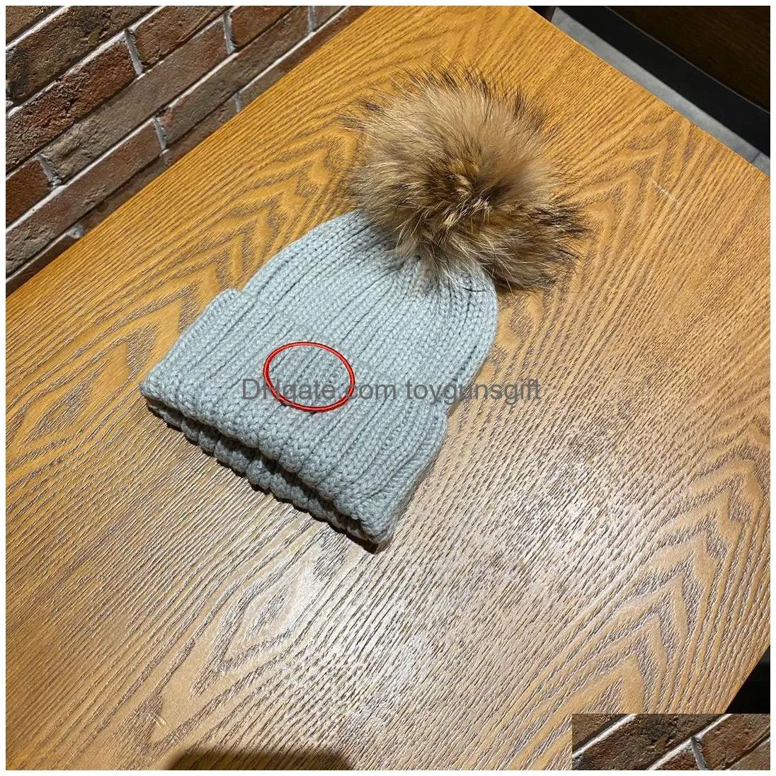 Outdoor Hats Fashion Womens Designer Canada Canadian Mens Women Knitted Woolen Hat Coose Children Gilet Black Gray Gose Canadiens Bean Dhfpz