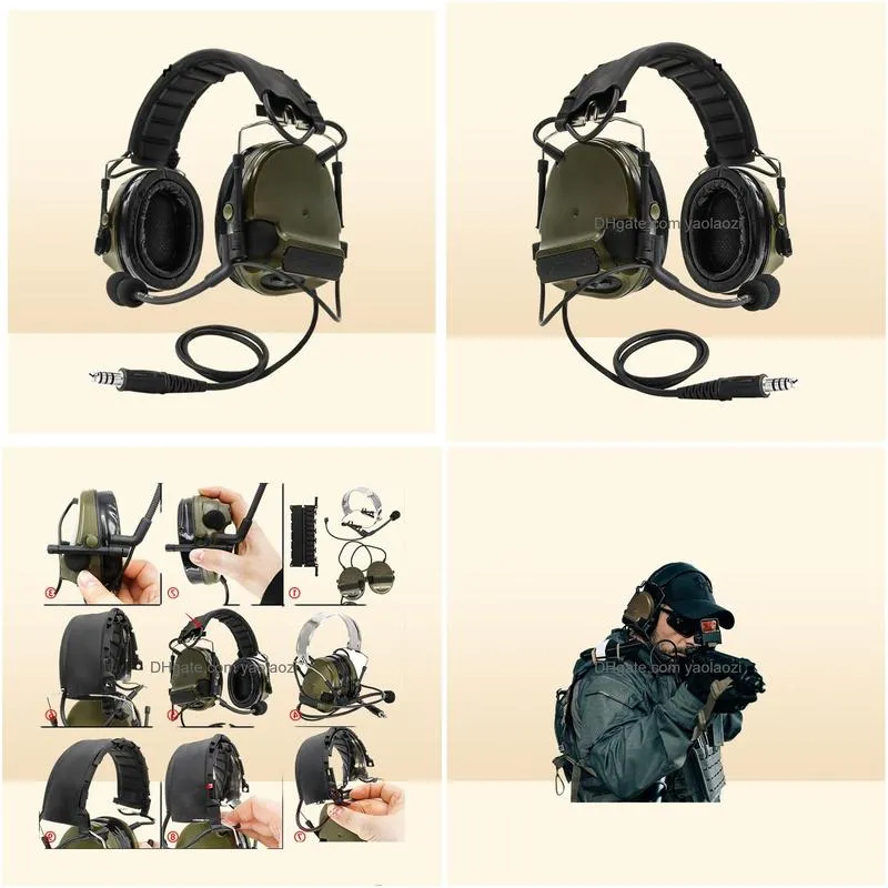 headphones earphones tac-sky comtac detachable headband silicone earmuffs noise reduction tactical headphones comtac iii 2211018668320