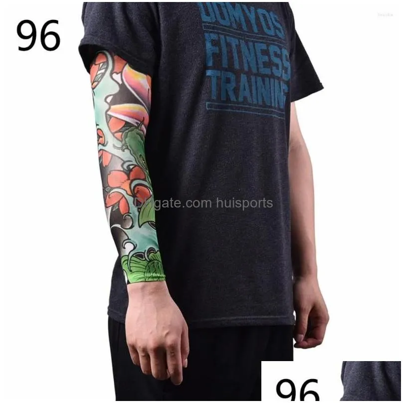 knee pads skin proteive nylon stretchy fake temporary tattoo sleeves design body arm stockings tatoos cool men women warmer