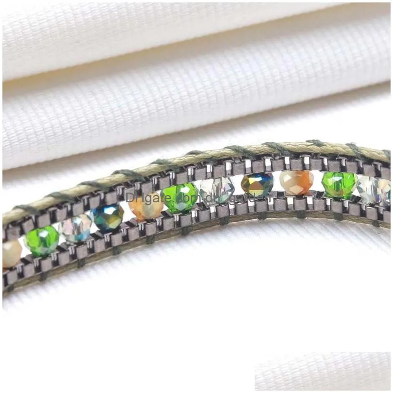 Chain Ethnic Rice Beads Acrylic Woven Bracelet For Women Boho Hollow Small Colorf Beading Fashion Jewelry Gif Drop Delivery Dhgarden Dh21D