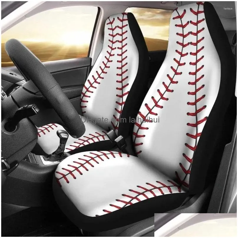 car seat covers baseball stitches cover set 2 pc accessories mats