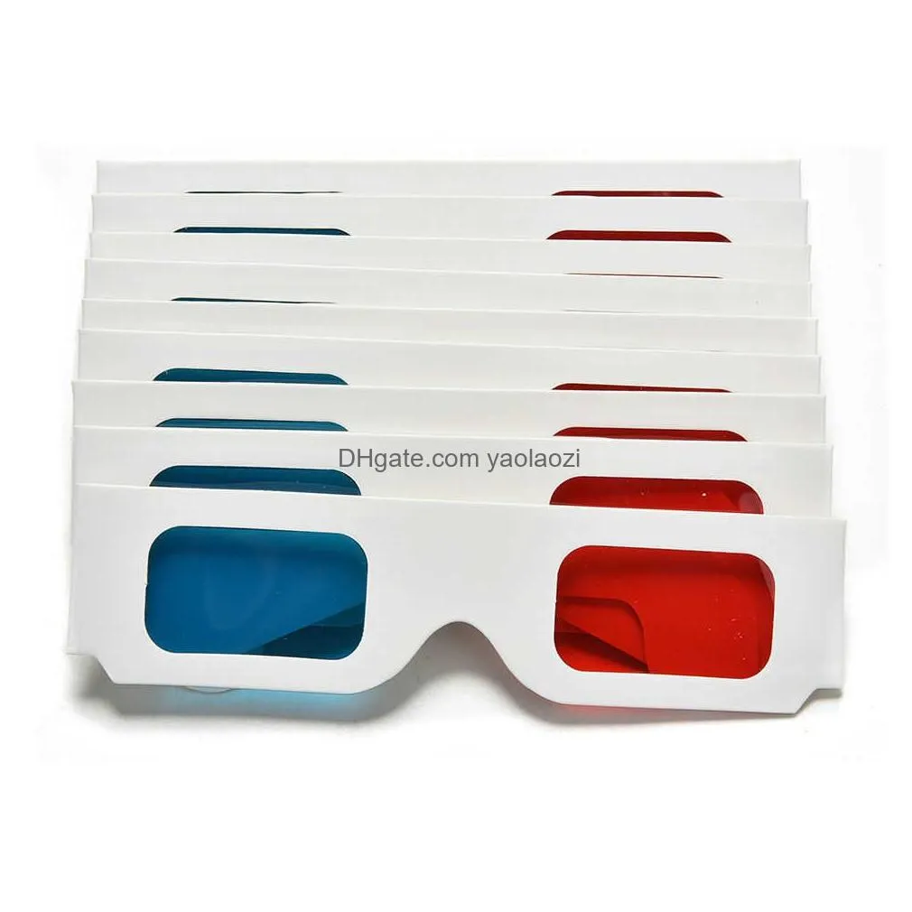 3d paper glasses red blue cyan paper card universal anaglyph offers a sense of reality movie dvd