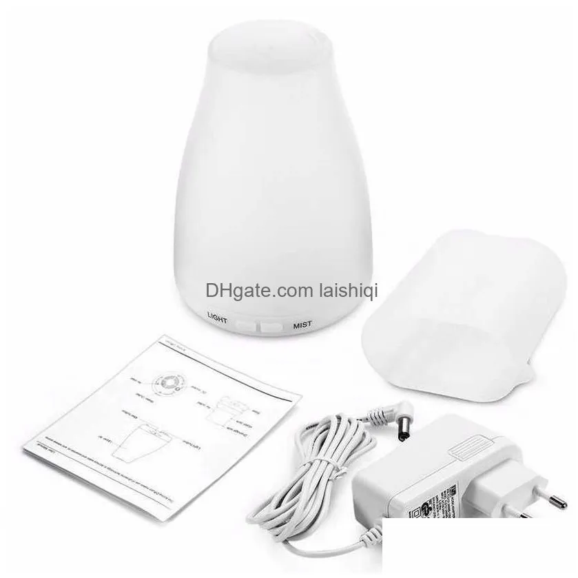 drop ship 100ml 7 color led humidifier air electric aromatherapy  oil aroma diffuser for home office