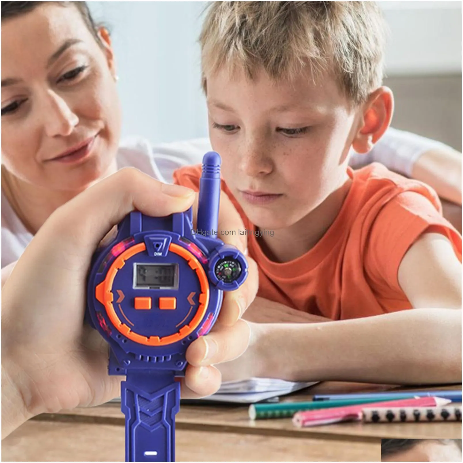 toy walkie talkies kids talkie watch style walky talky rechargeable talkie two way camping outdoor toys 230307