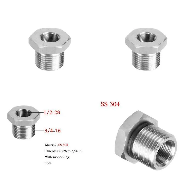 Other Auto Parts Other Parts 1/2-28 To 3/4-16 Adapter Connector Ss304 Fuel Filter Hex Thread Union Drop Delivery Mobiles Motorcycles A Dh4Ex