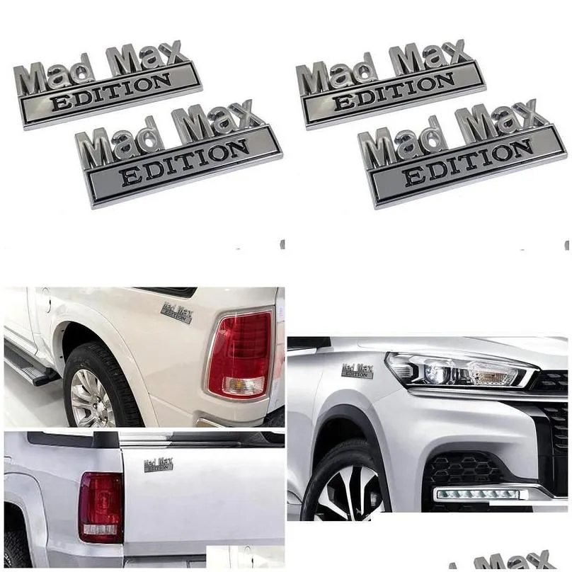 Car Stickers 2Pack Mad Max Edition Sticker Truck Exterior Emblems Badge 3D Decal Compatible With F150 F250 F350 1500 2500 C10 C15 Dr