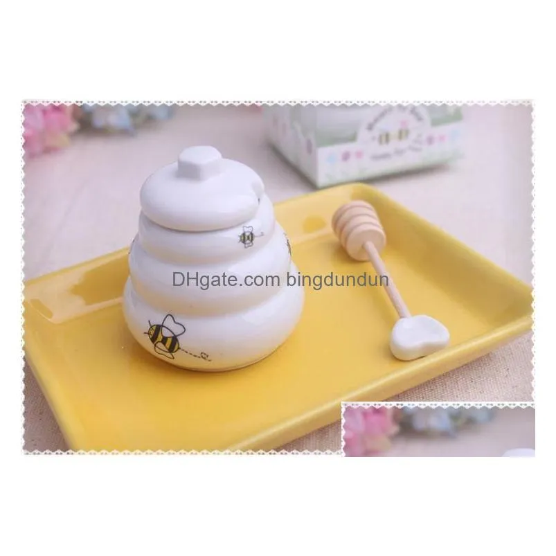 Party Favor 100 Pcs Ceramic Meant To Bee Honey Jar Pot Wedding Favors Baby Shower Sn8026571590 Drop Delivery Home Garden Festive Party Dhq4F