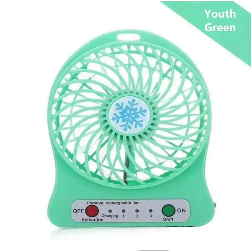 Usb Gadgets Mini Protable Fan Mtifunctional Usb Rechargerable Kids Table Led Light Battery Adjustable 3Speed Cooling Drop Delivery Com Dhvom