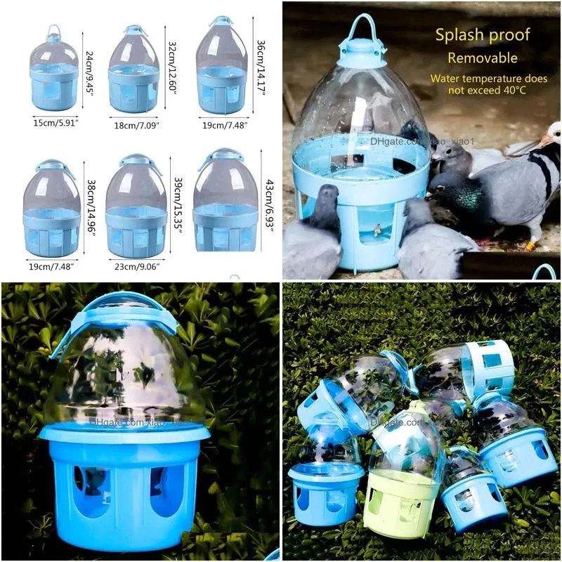 wholesale airless bottles automatic bird waterer water feeder container durable plastic drinker 2l 4l 6l 8l 10l 12l pet supplies