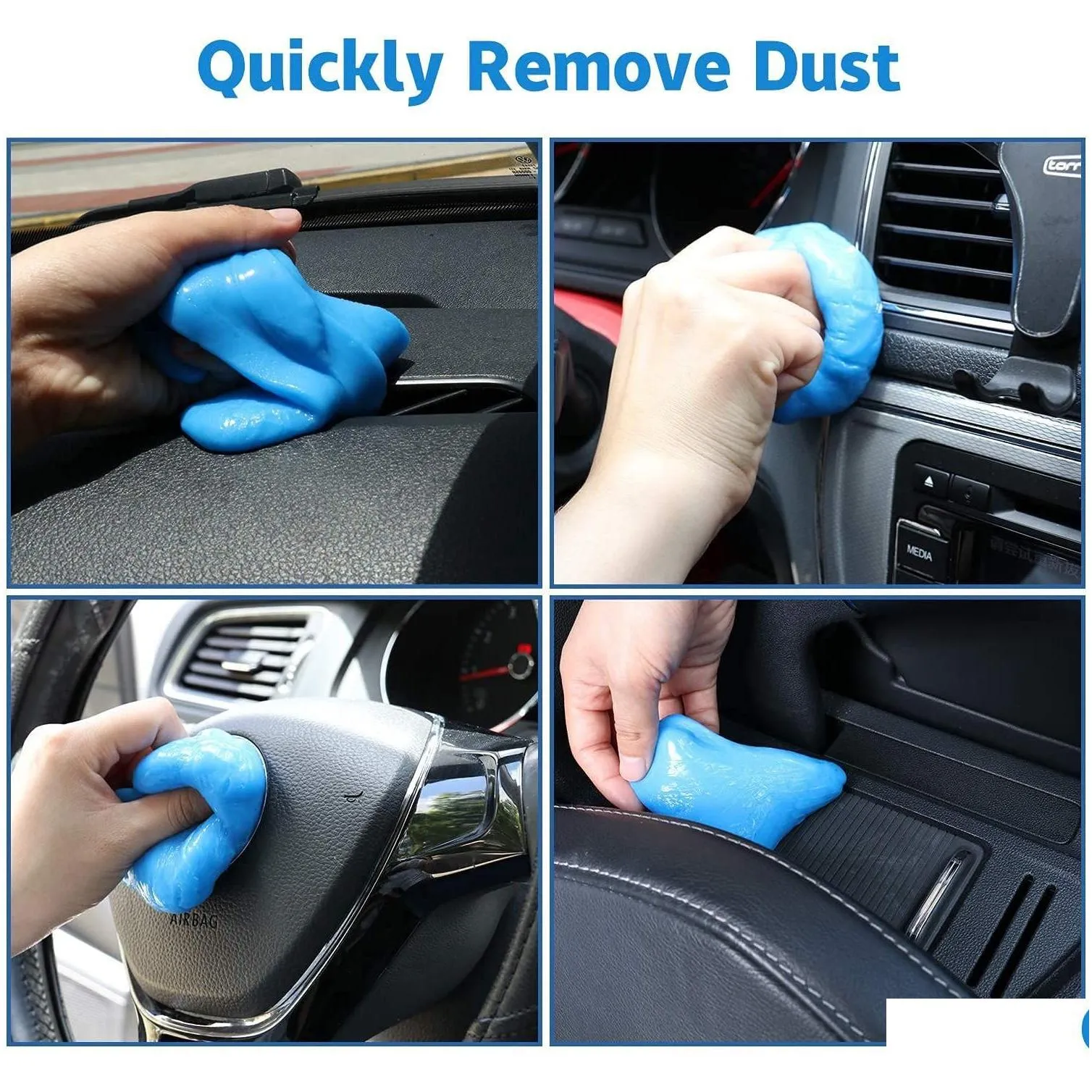 Computer Cleaners Cleaning Gel For Car Detailing Cleaner Magic Dust Air Vent Interior Home Office Computer Keyboard Clean Tool Drop De Dh6Lr