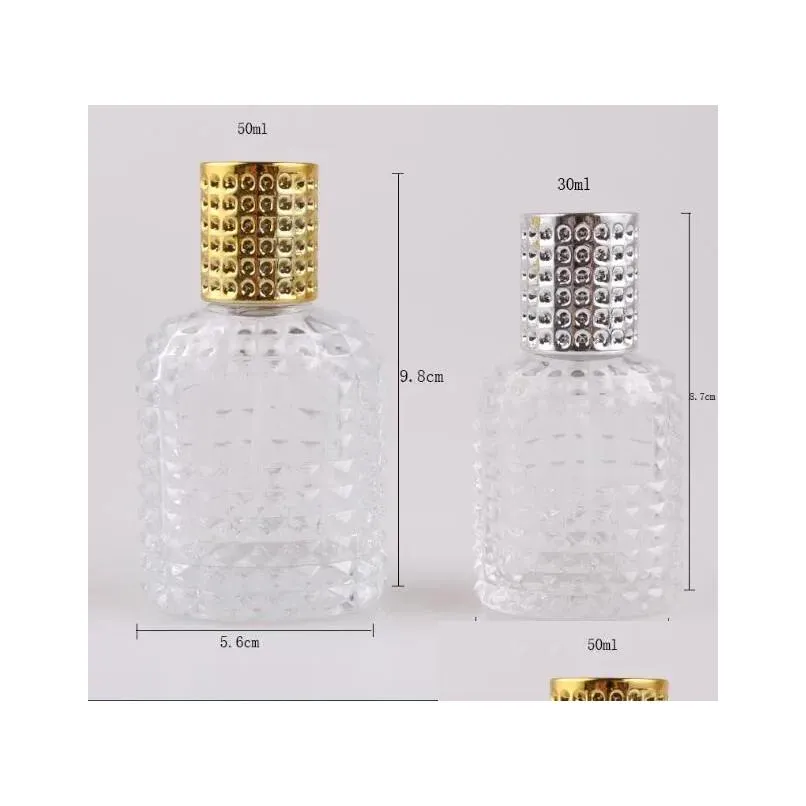 Packing Bottles Wholesale Pineapple Portable 30Ml 50Ml New Style Glass Per Bottle With Spray Empty Parfum Case Atomizer For Cosmetic D Dhroe