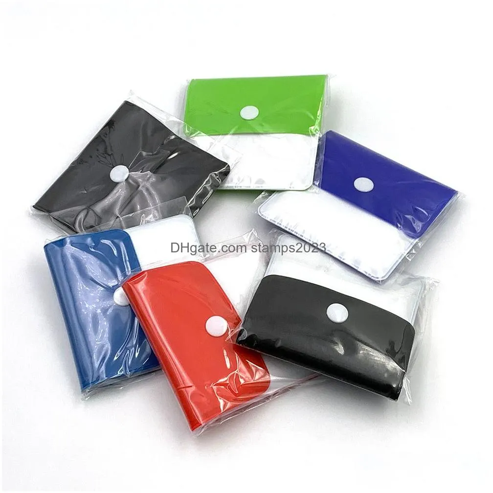 Ashtrays Pocket Ashtray Bag Cigarette Ash Case Eva/Pvc Mini Square Smokless Mticolor Portable Eco-Friendly Fastener Design Tray Drop D Dhnar