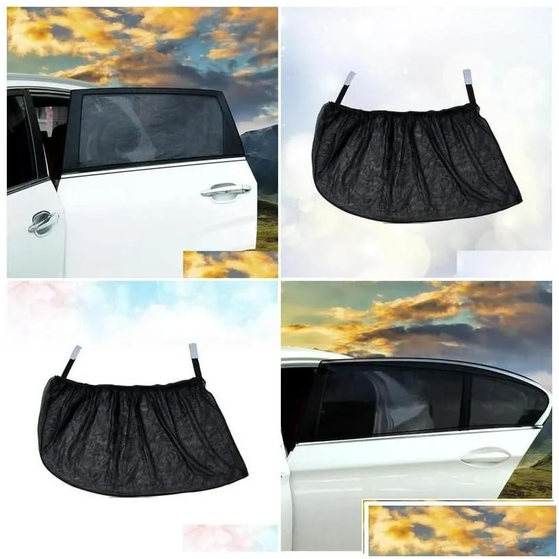 Car Sunshade 1 Pairs 90X40Cm Window Shade Uv Protection Sn Mesh Ventilating Curtain Rear Side Drop Delivery Mobiles Motorcycles In Au Dhu7Q