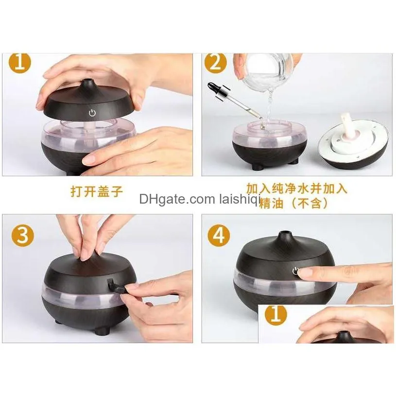 drop ship 300ml air humidifier  oil diffuser aroma lamp aromatherapy electric aroma diffuser mist maker led changing for