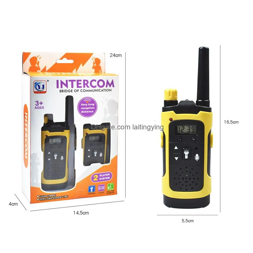 toy walkie talkies for kids 300m long range two way radios s family outdoor adventure game voice interphone children gift 230307