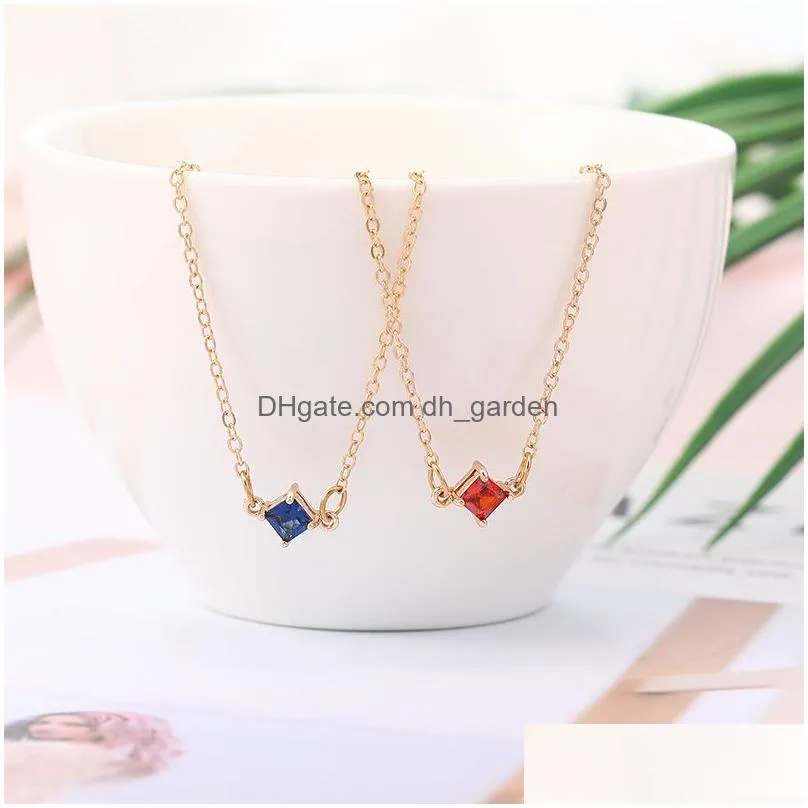 Chain Fashion Designs Gold Chain Pendant Bracelets For Women Girl Simple Square Cz Zircon Charm Adjustable Party Friendship Dhgarden Dhzs6