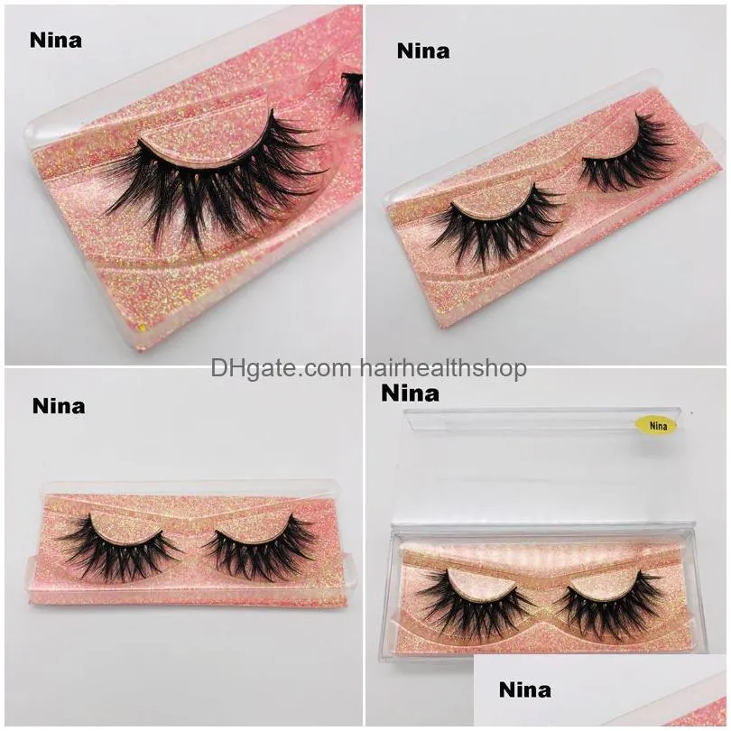 False Eyelashes 1Pair/Lot 3D Mink Eyelashes Hand Made Crisscross False Cruelty Dramatic Lashes For Beauty Makeup Drop Delivery Health Dhk4B