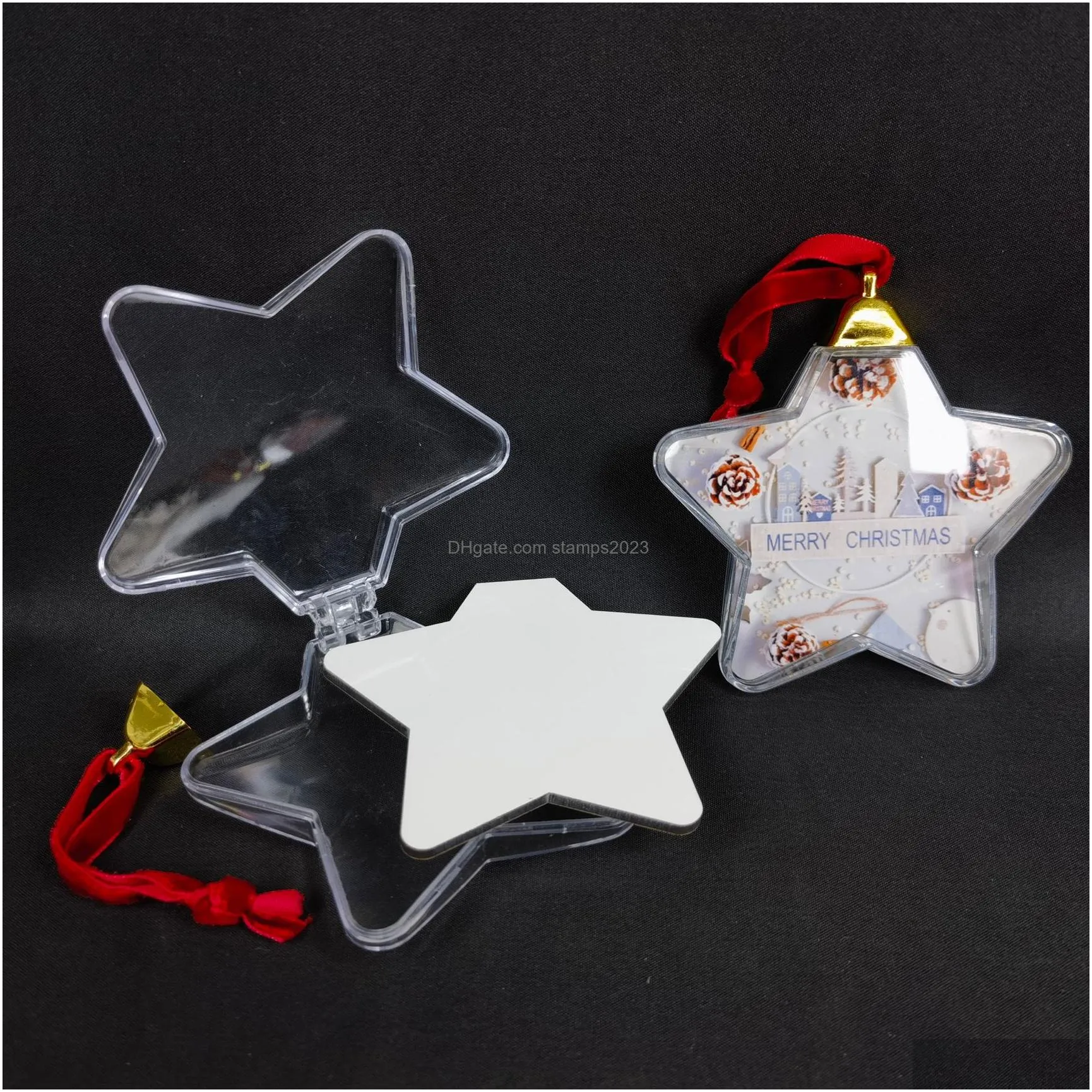Christmas Decorations Sublimation Xmas Ball Flat Plastic Mdf Insert Blanks For Customized Printing Tree Decoration By Ocean Z11 Drop D Dhzq1