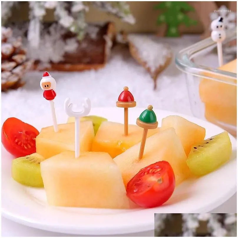 forks 1-4pcs toothpick paper jam creative and interesting durable selected materials delicate touch bento sign cartoon fruit fork