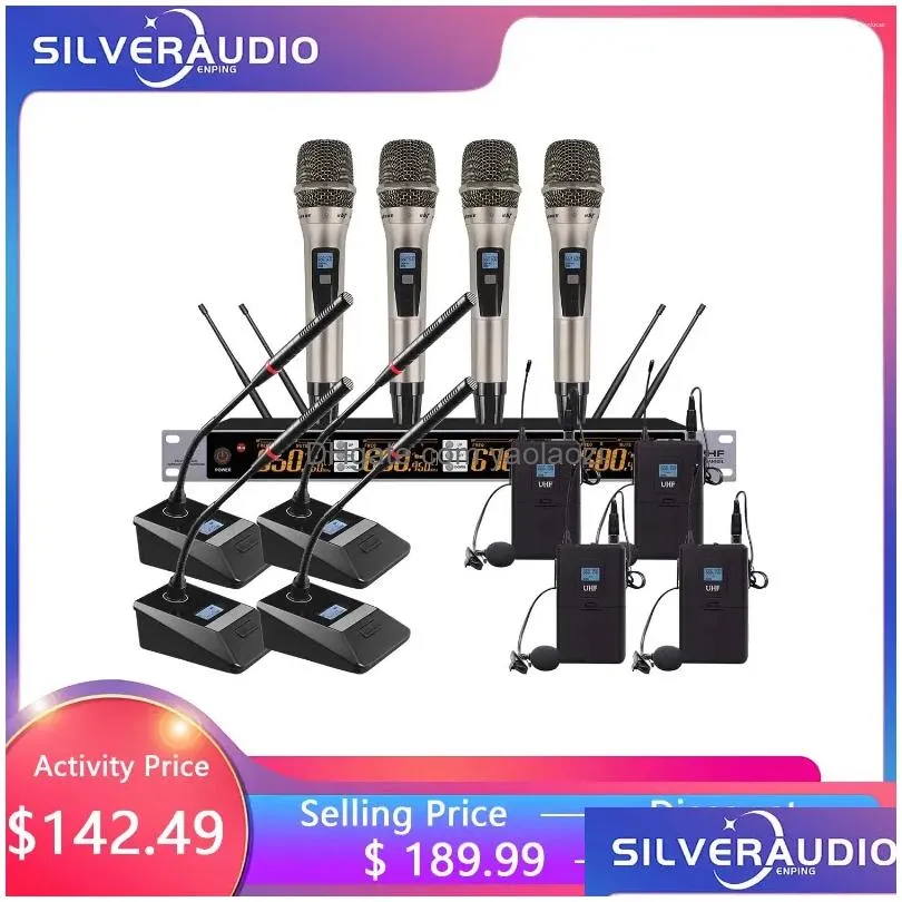 microphones gaw-br808 professional microphone with ir infrared pair frequency uhf wireless 1 to 4 for stage ktv