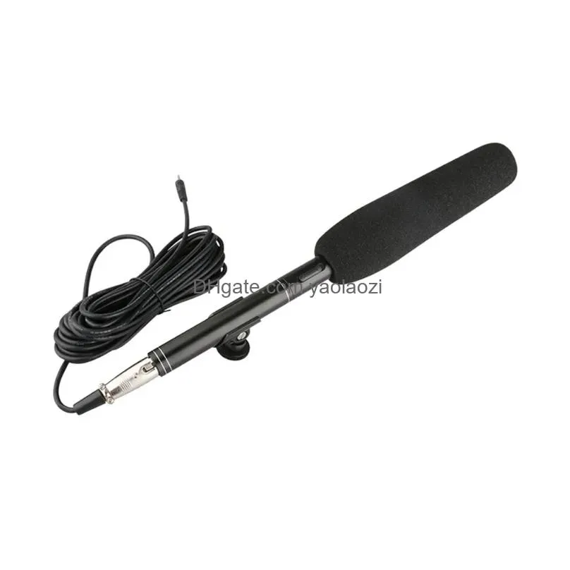 microphones long interview microphone condenser recording vlog live mic super-cardioid video camcorder