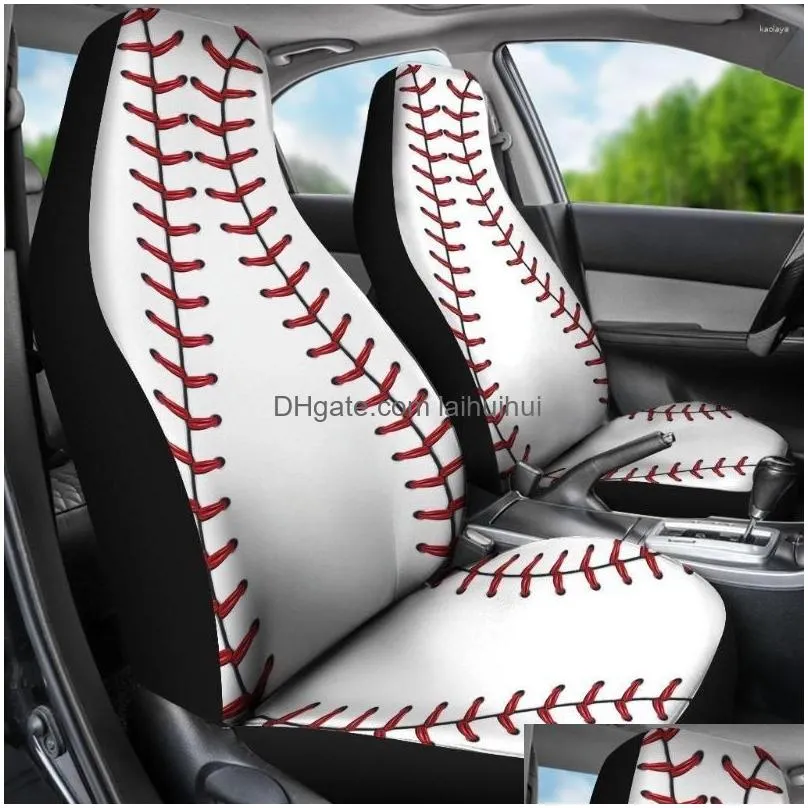 car seat covers baseball stitches cover set 2 pc accessories mats