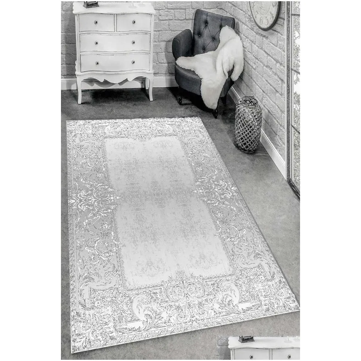 Carpets Traditional Patterned Rubber Carpet Er Turkish Fabric Rug Protection Room Decorative Bedroom Tapete Cubrir Sponged 210831 Drop Dh7Eu
