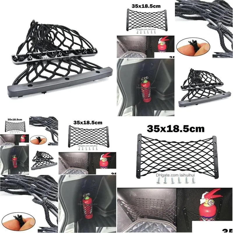 car organizer mounting storage mesh net rear trunk elastic fire extinguisher luggage