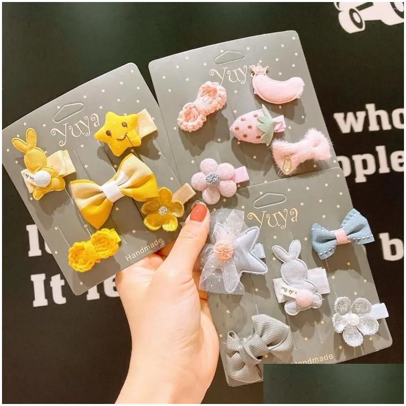 hair accessories korea kawaii princess cartoon hairpins girls kids clips pin barrettes for children hairclip ornaments headdress