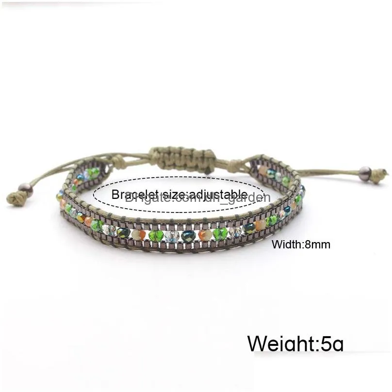 Chain Ethnic Rice Beads Acrylic Woven Bracelet For Women Boho Hollow Small Colorf Beading Fashion Jewelry Gif Drop Delivery Dhgarden Dh21D