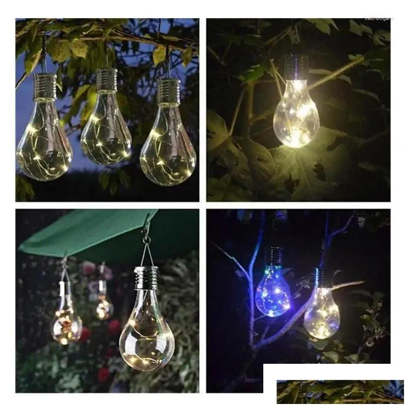 Led Strings Strings Solar Garden Decorative Led Light Bb Outdoor Waterproof Hanging Lights Color Fairy Tale Lamp For Patio Wedding Dro Dhvhp