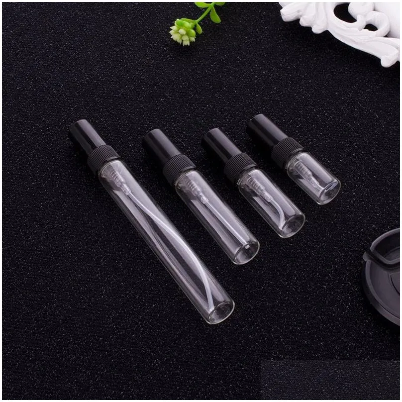 Packing Bottles Wholesale 5Pcs/Pack 2Ml L 5Ml 10Ml Clear Mini Per Glass Bottle Empty Cosmetics Sample Test Tube Thin Drop Delivery Off Dhlsb