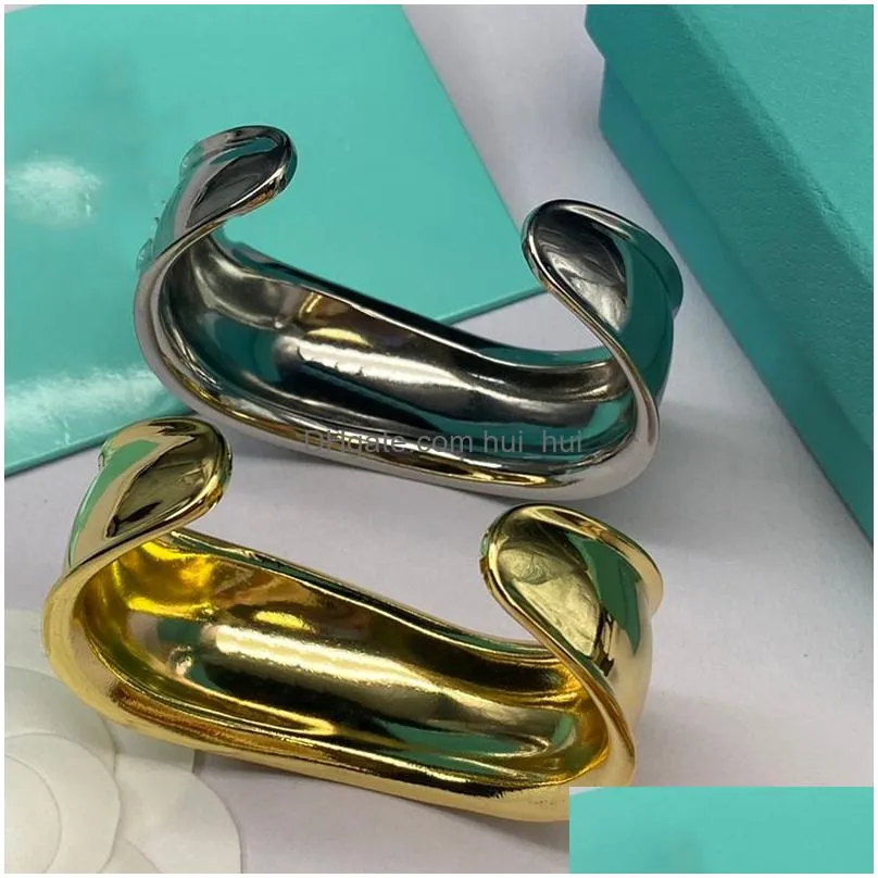 heart bracelet opening bangles narrow wide geometry shape designer luxury jewelry womans gold platinum bracelets no allergies fading accessories