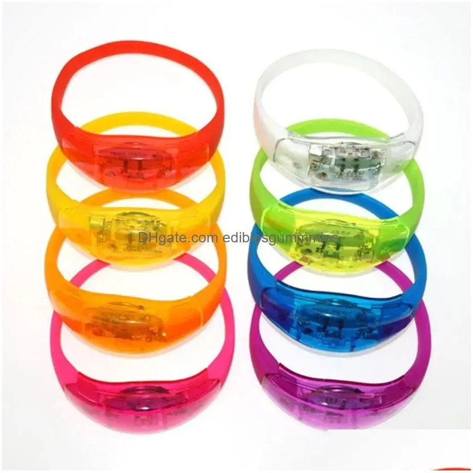 party favors silicone sound controlled led light bracelet activated glow flash bangle wristband gift wedding halloween christmas2.3