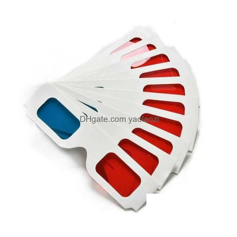 3d paper glasses red blue cyan paper card universal anaglyph offers a sense of reality movie dvd